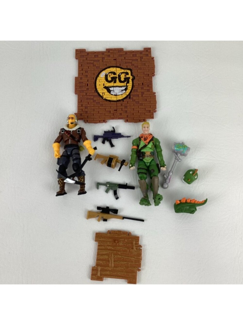 Fortnite Core Raptor Rex 4" Figures Building Material Weapons Lot Epic Games Toy